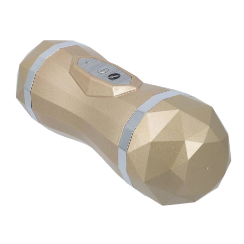 Double Delight Cyber ​​Leather Vibrating Double Sided Masturbator [9]