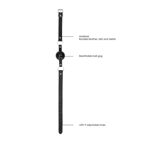 Ralica Bondage Mouth Ball with Breathable Holes Black & White [4]