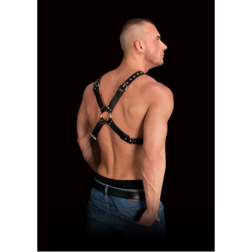 Adjustable BDSM Harness - Faux Leather Cross Chest Ouch! Adonis [1]