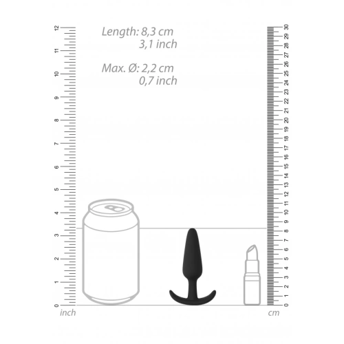 Small silicone butt plug Slim black [4]
