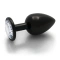 Metal Anal Plug with Crystal Ouch! L black