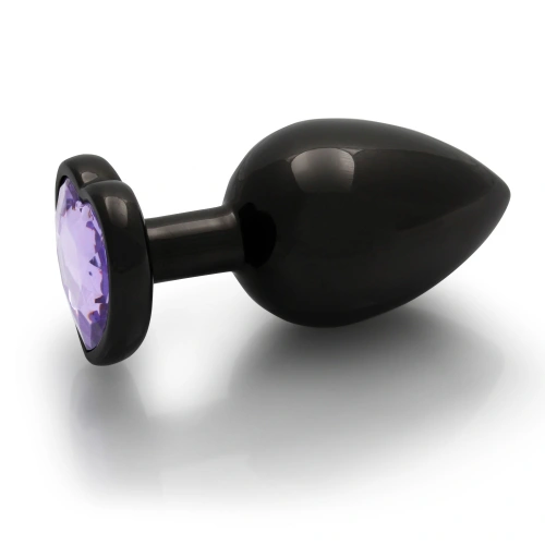 Metal Butt Plug with Purple Crystal Heart Ouch! L [1]