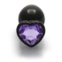 Metal Butt Plug with Purple Crystal Heart Ouch! L [3]