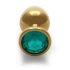 Metal anal plug with green crystal Ouch! Emerald L golden [2]