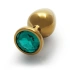 Metal anal plug with green crystal Ouch! Emerald L golden [3]