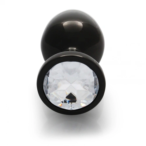 Metal Anal Plug with Crystal Ouch! M black [1]