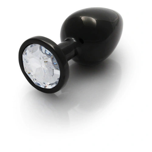Metal Anal Plug with Crystal Ouch! M black [2]