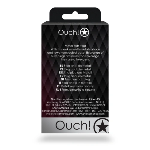 Metal Anal Plug with Crystal Ouch! S black [11]