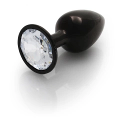Metal Anal Plug with Crystal Ouch! S black