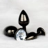 Metal Anal Plug with Crystal Ouch! S black [5]