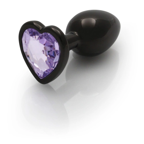 Small metal butt plug with purple crystal heart Ouch! [2]