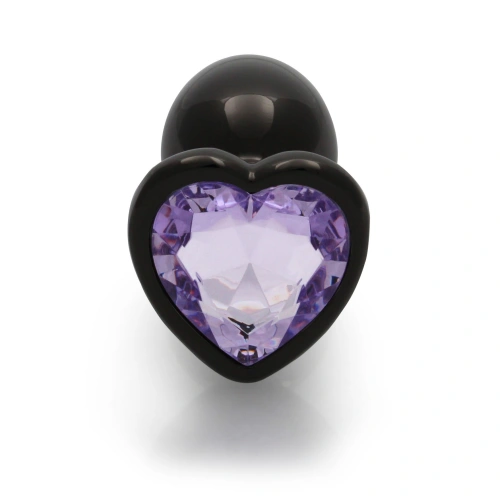 Small metal butt plug with purple crystal heart Ouch! [3]