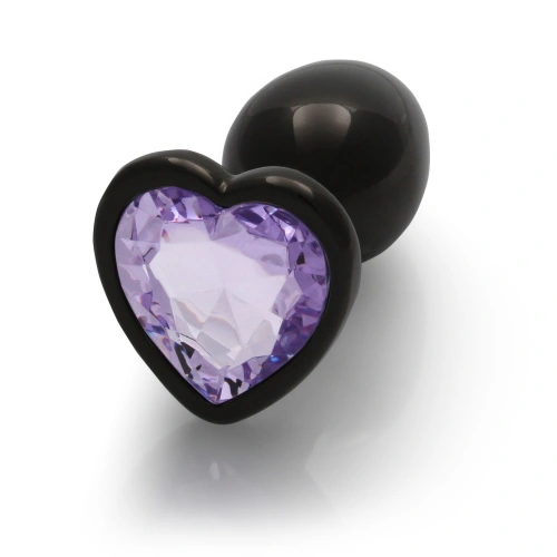 Small metal butt plug with purple crystal heart Ouch! [4]