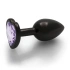 Small metal butt plug with purple crystal heart Ouch!