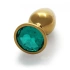 Small Anal Plug - Green Crystal Jewel Ouch! golden [3]