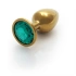 Small Anal Plug - Green Crystal Jewel Ouch! golden [4]