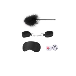 Nina - 4 Piece BDSM Set Ouch! Introductory Bondage Kit #2 black