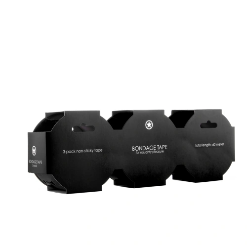 Set of 3 Bondage Straps Ouch! black 60 meters [1]