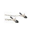 Nina Adjustable Chain Choker with Nipple Clips Ouch! Black & White [4]