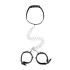 Nina - Leather Choker Set with Wrist Restraints Ouch! Black & White [2]