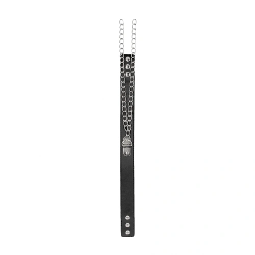 Nina - Leather Choker Set with Wrist Restraints Ouch! Black & White [3]