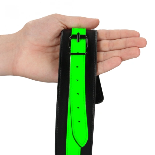 Nina - Glow In The Dark Fluorescent Leather Wrist Restraints Ouch! [2]