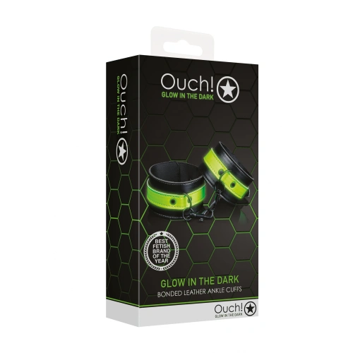 Nina - Glow In The Dark Fluorescent Leather Wrist Restraints Ouch! [4]