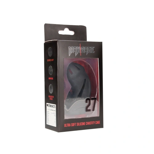 Nina - Flexible silicone penis cage ManCage 27 black [7]