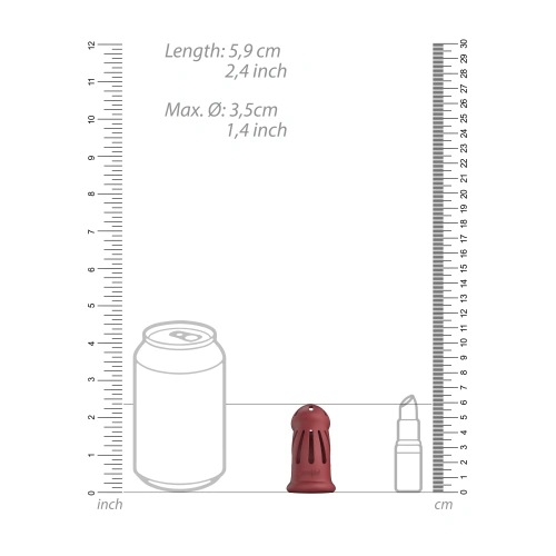 Nina - Flexible silicone penis cage ManCage 28 red [6]