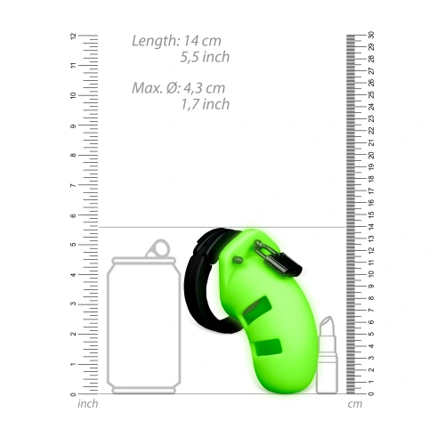 Nina - Glow In The Dark Silicone Penis Cage Ouch! Glow In The Dark green [4]