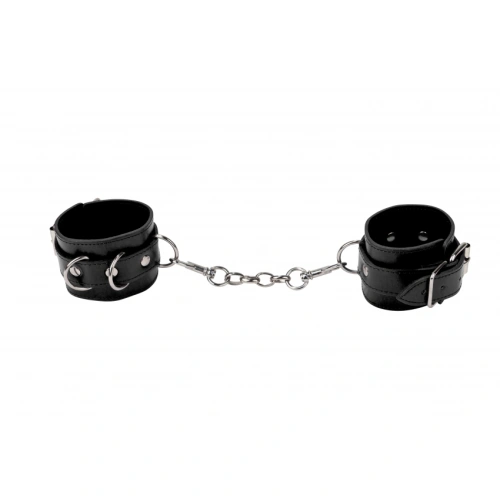 Leather handcuffs BDSM Ouch black [1]