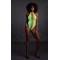 Nina - Erotic revealing bodysuit with open bottom Ouch! Glow In The Dark neon green