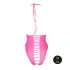 Erotic revealing bodysuit with open bottom Ouch! Glow In The Dark neon pink [5]