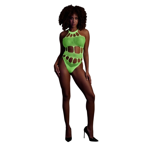 Mesh bodysuit Ouch! Glow In The Dark neon green Mesh bodysuit Ouch! Glow In The Dark neon green