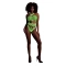 Mesh bodysuit Ouch! Glow In The Dark neon green