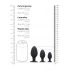 Set of 3 pcs. embossed Diamond Shape anal dilators [6]
