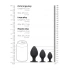 Set of 3 pcs. ribbed silicone anal dilators Ouch! Rippled [6]