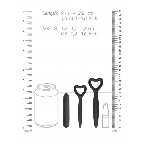 Silicone Vaginal Dilator System with Bullet Vibrator Ouch! [10]