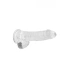 Realistic dildo with testicles Crystal Clear 17 cm. transparent [2]