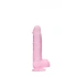 Realistic dildo with testicles Crystal Clear 17 cm. pink [1]