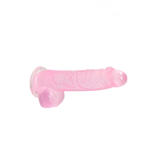Realistic dildo with testicles Crystal Clear 17 cm. pink [2]