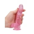 Realistic dildo with testicles Crystal Clear 17 cm. pink [3]
