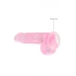 Realistic dildo with testicles Crystal Clear 17 cm. pink [4]