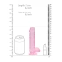 Realistic dildo with testicles Crystal Clear 17 cm. pink [5]