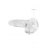 Realistic dildo with testicles Crystal Clear 19 cm. transparent [2]
