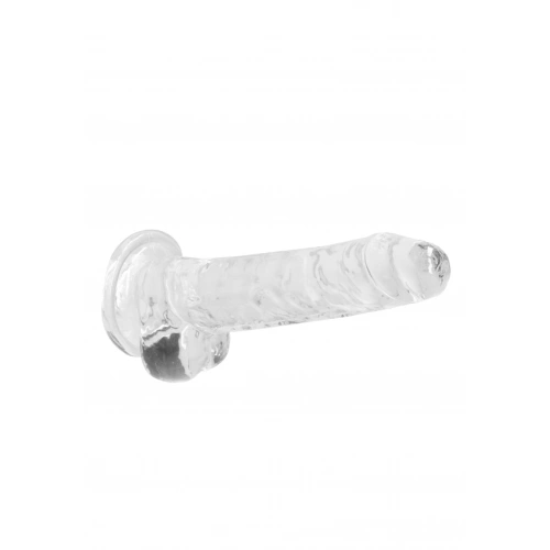 Realistic dildo with testicles Crystal Clear 19 cm. transparent [3]