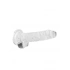 Realistic dildo with testicles Crystal Clear 19 cm. transparent [3]