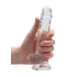 Realistic dildo with testicles Crystal Clear 19 cm. transparent [4]