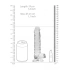 Realistic dildo with testicles Crystal Clear 19 cm. transparent [5]