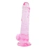 Realistic dildo with testicles Crystal Clear 19 cm. pink [1]